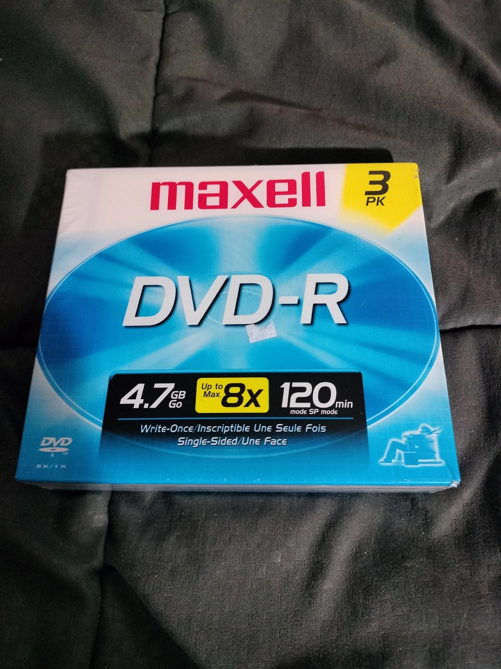 Maxell Blue DVD-R 3-Pack (4.7GB, Up to 8x)